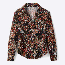 Jersey Print Collared Shirt - LN438